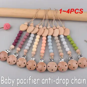 1~4PCS Cumlík Klipy Reťaze Anti-drop Roztomilý Bradavky Reťazca Skus Taška Toy Ukľudňujúci Silikónový Cumlík Lano Priťahuje Pozornosť Babys
