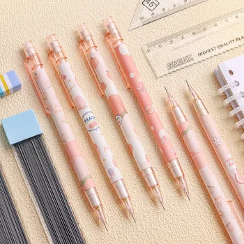 Kreatívne Med, Broskyňa Automatická Ceruzka Základných Škôl, Študentov Vysokých Krásy Činnosť Ceruzka Roztomilý Č Ostrenie Push Ceruzka