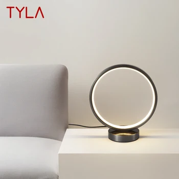 TYLA Moderné Mosadz stolná Lampa LED, 3 Farby Black Stôl Osvetlenie Jednoduché Kreatívne Dekor pre Domáce Obývacia Spálňa