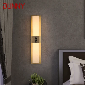 BUNNY Mosadz Nástenné svietidlo LED Moderné Luxusné Mramorové Sconces Zariadenie Vnútorných Priestorov pre Domov Spálňa, Obývacia Izba, Chodba