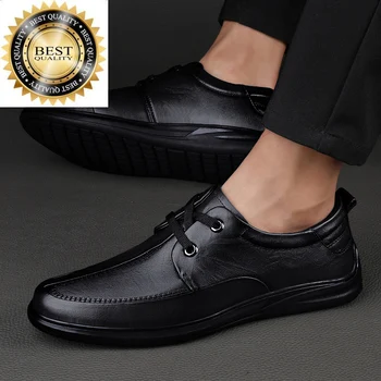Muži, luxusné značky čipky Topánky až originálne kožené tenisky Muž black Dizajnér západe bežné topánky oxfordsTrainers byty