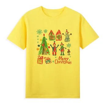 Vianočné T-shirt Nový Dizajn Pohodlné Ženy Tričko Hot predaj Vianoce Vrcholy A1-205