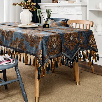 Prispôsobený obdĺžnikový domácnosti oválna high-end tabuľka príznak pre textílie, jedálenský stôl, retro high-end luxusný obrus