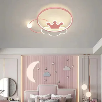 Detská Izba Svetlo Dievča, Chlapec Koruny Spálňa Stropné svietidlo Módne Izba Cartoon LED Stropné svietidlo