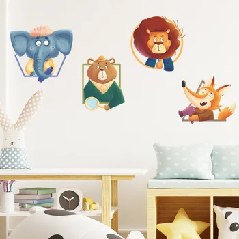 Cartoon zvierat zmes deti spálne materskej školy skrášliť steny dekorácie samolepky na Stenu ako samolepiace miestnosti dekorácie