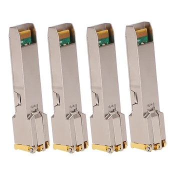 4X SFP Modul RJ45 Prepínač Gbic Konektor 10/100/1000 SFP Medi RJ45 SFP Modul Gigabit Ethernet Port