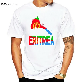 JHPKJFunny mužov tričko novinka tričko ženy, Eritrea mapu Eritrejsko vlajka Afrike T-shirt