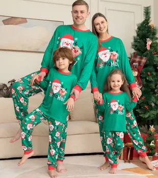 Vianoce Rodiny Pyžamo Nightgown Vianočné Muži Ženy Pyžamá Nastaviť Vyhovovali Set Baby Detský Odev Sleepwear Plavky Domáce Oblečenie