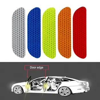 4Pcs Dvere Auta Univerzálne Samolepky Reflexné Pásky Auto Otvorené Prihlásenie Upozornenie Odtlačkový Multicolour Automobilový Bezpečnosť Jazdy Príslušenstvo