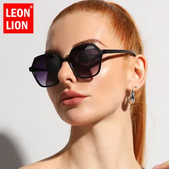 LeonLion Vintage Mnohouholník slnečné Okuliare Ženy 2023 Luxusné Dizajnér Okuliare pre Ženy/mužov Jednoduchý Zábal Okuliare Lentes De Sol Mujer
