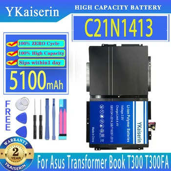 YKaiserin Batérie C21N1413 5100mAh Pre Asus Transformer Book T300FA T300 Notebook Batérie