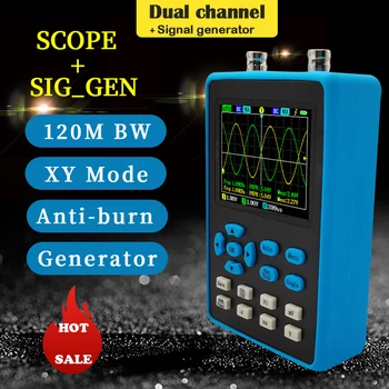 DSO2512G 120M Pásma Prenosné Ručné Dual Channel Osciloskop 2.8 Palcový Displej 10mV Minimálna Vertikálna Citlivosť