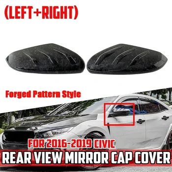 2 ks Auto Bočné Spätné Zrkadlo Pokrytie pre Honda Civic 2016-2021 Kované Vzor Dvere Zrkadlo Pokrytie