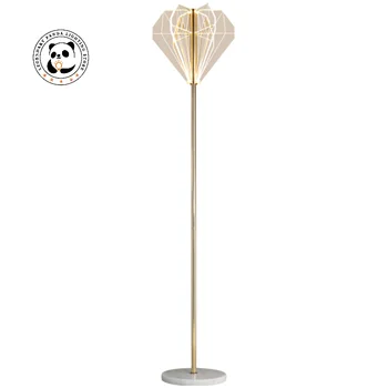 Nordic Jednoduché PVC Diamond stojacie Lampy LED Kovový Lesk Stojan Svetlá Obývacia Izba Luxusné Domova Rohu Spálne, Nočné Lampy