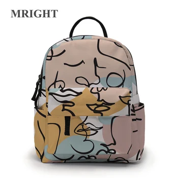 Graffiti Mini Batoh Ženy, Luxusné Dizajnér Abstraktné Tlač School Bag Ladies Fashion Bežné Všestranný Nepremokavé Daypack
