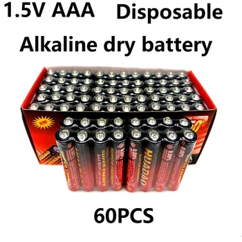 Doprava zadarmo 1,5 V AAA 60PCS Jednorazové Suché Alkalické Batérie. Používa sa pre Elektrický Holiaci strojček, Mikrofón, Atď.