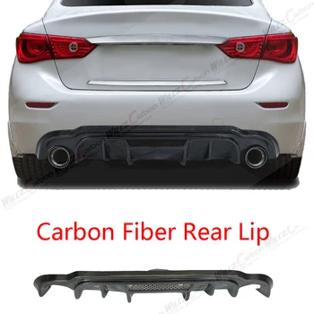 Pre Nissan Infiniti Q50 2014-2017 Rokov Uhlíkových Vlákien Zadné Pery Auto Bodykit Modifikácia