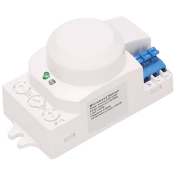 5.8 GHz HF Systém LED Mikrovlnná 360 Stupeň Motion Sensor, Light Switch Telo Detektora Pohybu