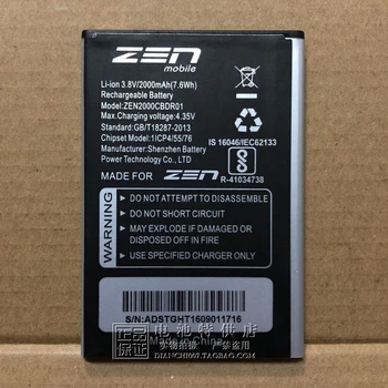 Pre ZEN batériu mobilného telefónu ZEN2000CBDR01 mobilný telefón batéria 2000mAh batéria
