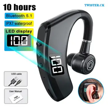 V9 Bezdrôtové Bluetooth na Ucho Slúchadlá S Mikrofónom Pre chytré telefóny Business Hands-free Športové Nepremokavé In-ear Headset