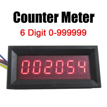 0-999999 6-miestne digitálne Počítadlo Panel Meter LED displej digitálne počítať tabuľka Digitálne počítadlo Až Plus Totalizer 8V -12V DC