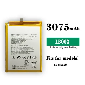 Pôvodný Batérie 100% Nové LB002 3075mAh Batérie Pre Lenovo S5 K520 Mobilný Telefón Vysokej Kvality Výmena Lítiovej Batérie