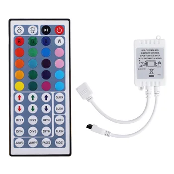 DC12V LED Controller+44 Diaľkové Ovládanie RGB Ovládací Box INFRAČERVENÉ Svetlo Pásy Radič pre 5050 2835 RGB Svetlo Pásy