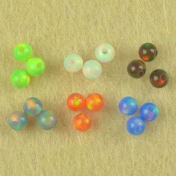 Hotsale Mix Farieb 3 mm Kolo perličiek Bez otvoru/Pol Diera/Full Otvor Syntetické Hmlovina Opal Perličiek Označenie Pre Šperky