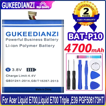 Vysoko Kvalitné Náhradné vstavaná Batéria 4700mAh BAT-P10 Batéria pre Acer Liquid E700 pre Triple E39 PGF506173HT Smartphone