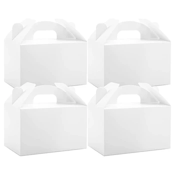 48 Pack White Liečbu Sedlovou Strany Prospech Boxy Papierové Darčekové krabičky Auta Na Narodeninovej Party Sprcha 6X3.5X3.5 Cm ,Biele
