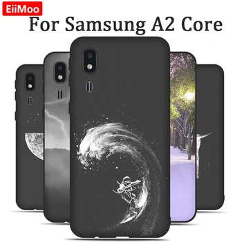 EiiMoo Pre Samsung A2 Core Prípade Silikónový Kryt Telefónu Samsung A2 Core Luxusné TPU Matný Čierny obal Pre Samsung Galaxy A2 Core