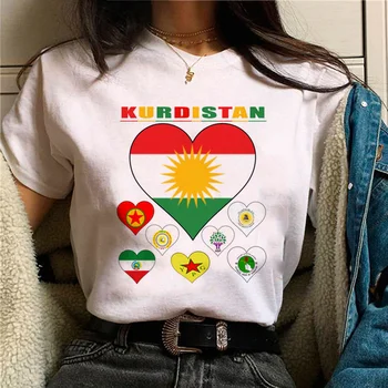 kurdistan Tee ženy manga streetwear dizajnér tričko žena komické harajuku Japonský odev