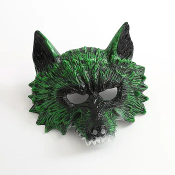 Vlk Maska Nové Halloween Dekorácie Výkon Kostým Prop Bar make-up Loptu PU Pena Vlk Hlavu Dlhé Zuby Maska Strany Dodávky
