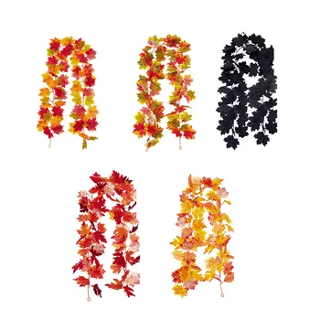 170 cm Javorový List Veniec Domáce Dekorácie Jeseň Listnatých Viniča Umelých Rastlín Jeseň Visí Viniča Domáce Dekorácie