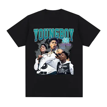 YoungBoy Nikdy Zlomil Opäť Tričko Vysokej Kvality, Estetiky Krátke Rukávy Nadrozmerné T-shirt Mužov Hip Hop Vintage Tees Streetwear