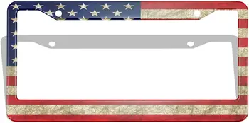 Americká Vlajka špz Rám Vlasteneckej Modrá Červená Hviezda Prekladané USA Prednej špz t Auta Značky Rám pre NÁS, Ženy, Muži