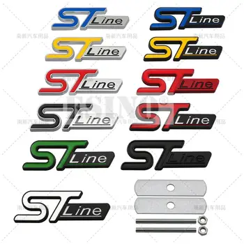 3D ST Line Auto Prednej maske Kovové Odznak Znak Pre karosériu Príslušenstvo Auto Styling Odznak Odtlačkový pre Ford Focus Fiesta Okraj