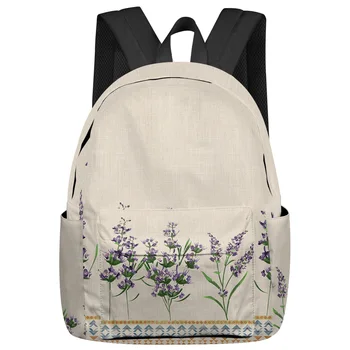 Kvet Levandule Boho Batoh Školské Tašky Pre Dospievajúce Dievčatá Bookbag Mužov Backbag Ramenní Taška Notebook Mochila