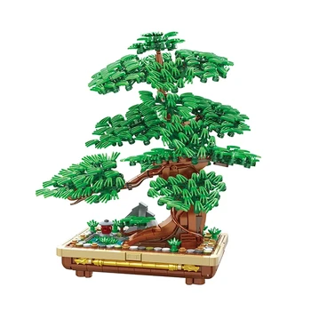 Bonsai Strom Fit 10281 Kvetinové Kytice Večné 3D Budovy Bloku Nastaviť Tehly Model Domáce Dekorácie Rastlín Črepníkové Hračka Dieťa Darček