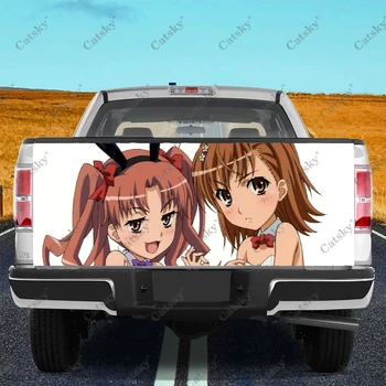 Anime Určité Vedecké Railgun Auto Chvost batožinového priestoru Chrániť Vinly Zábal Nálepky Odtlačkový Auto Dekor Nálepka pre SUV Off-road Pickup