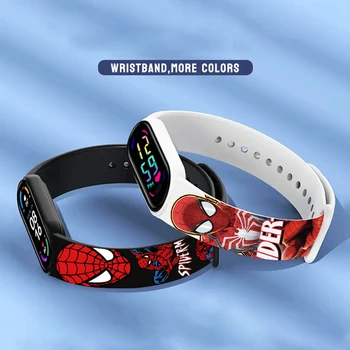 Disney karikatúry Spidey Popruh pre Xiao Mi Band 7 6 5 4 3 Náramok Silikónový Náramok na Zápästie Smartwatch Príslušenstvo
