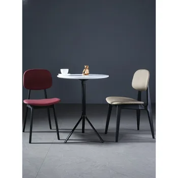 Nordic luxusné mramorové jedálenský stôl pre domácnosť malý byt online celebrity okrúhly stôl jednoduchý moderný kovaného železa konferenčný stolík