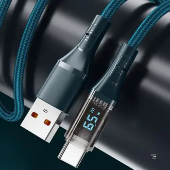 LED Digitálny Displej PD 66W USB C Kábel Väzbe USB Typu C, Rýchle Nabíjanie Kábel Rýchle Nabíjanie 66W Rýchle Nabíjanie