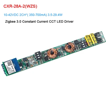 10-42VDC 12V WW CW LED magnetické&lineárne Svetlo Zigbee 3.0 Konštantný Prúd CCT LED Driver 2*(350-700mA)/(150-500mA) zdroj napájania