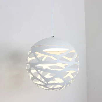 GZMJ kaviareň Biele LED Duté Loptu Visí Lampa Visí Moderné Lampy, LED Svetlo, Spálňa Lampara Decoracion Lampara Colgante
