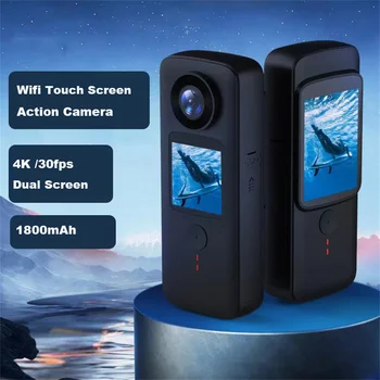 4K Dual Obrazovke Akciu, Fotoaparát 1080P/30FPS Nepremokavé WiFi DV Nahrávanie Videa Fotoaparát Športové Kamery Vonkajšie Potápanie Mini Cam