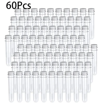 60Pcs Plastové Skúmavky 40 ML Jasné Skúmavky s korunkových Plastové Skúmavky Kontajner na Kúpeľové Soli Candy Skladovanie Prípadoch
