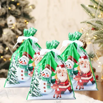 Vianočné Twist Candy Bag Veselé Vianočné Dekorácie Pre Domov Cristmas Ornament Navidad 2023 Vianočné Darčeky, Tašky Nový Rok
