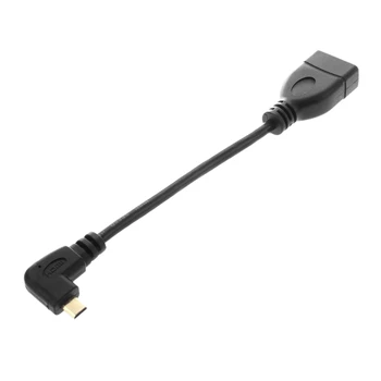90 Stupeň micro - HDMI správnym Smerom Samec na HDMI Žena Adaptér Kábel, Dĺžka: 17 cm