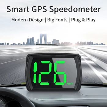 Univerzálny Auto HUD Y03 Head Up Display GPS Tachometer KMH 2.8 Palcový Veľký Font Digitálna Rýchlosť Meter Rozchod, a Automobilový Príslušenstvo
